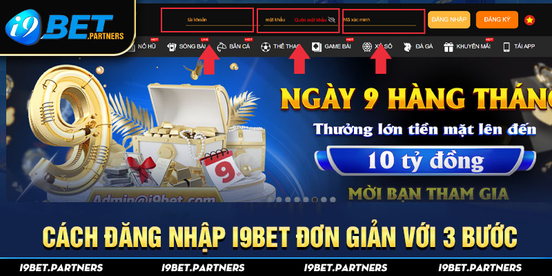 Cách đăng nhập i9bet